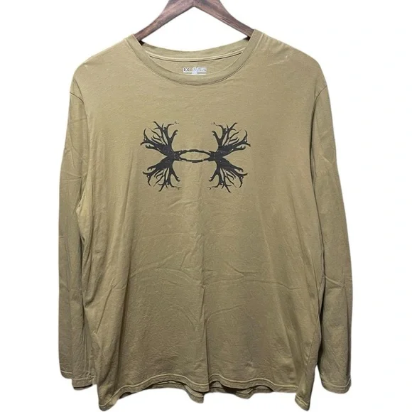 under Armour heat gear dear antler tree logo graphic long sleeve hunting shirt - Picture 1 of 8